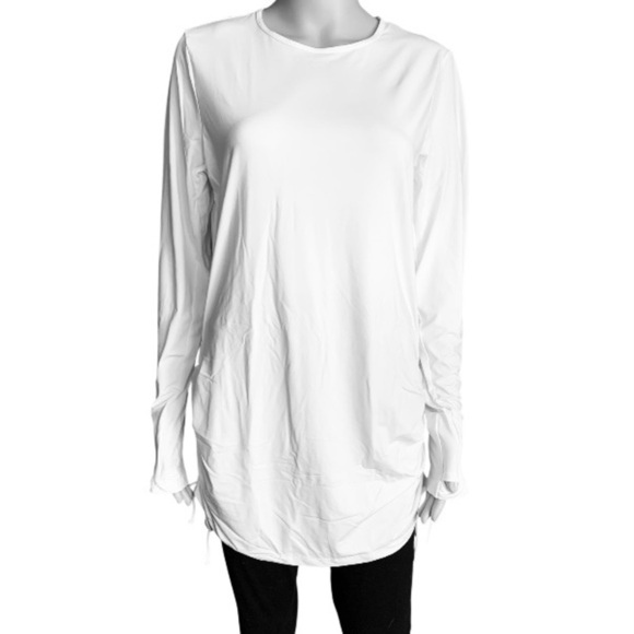 LANDSEND Women’s SPF 50 Adjustable Rashguard Swim Tunic - Picture 3 of 5